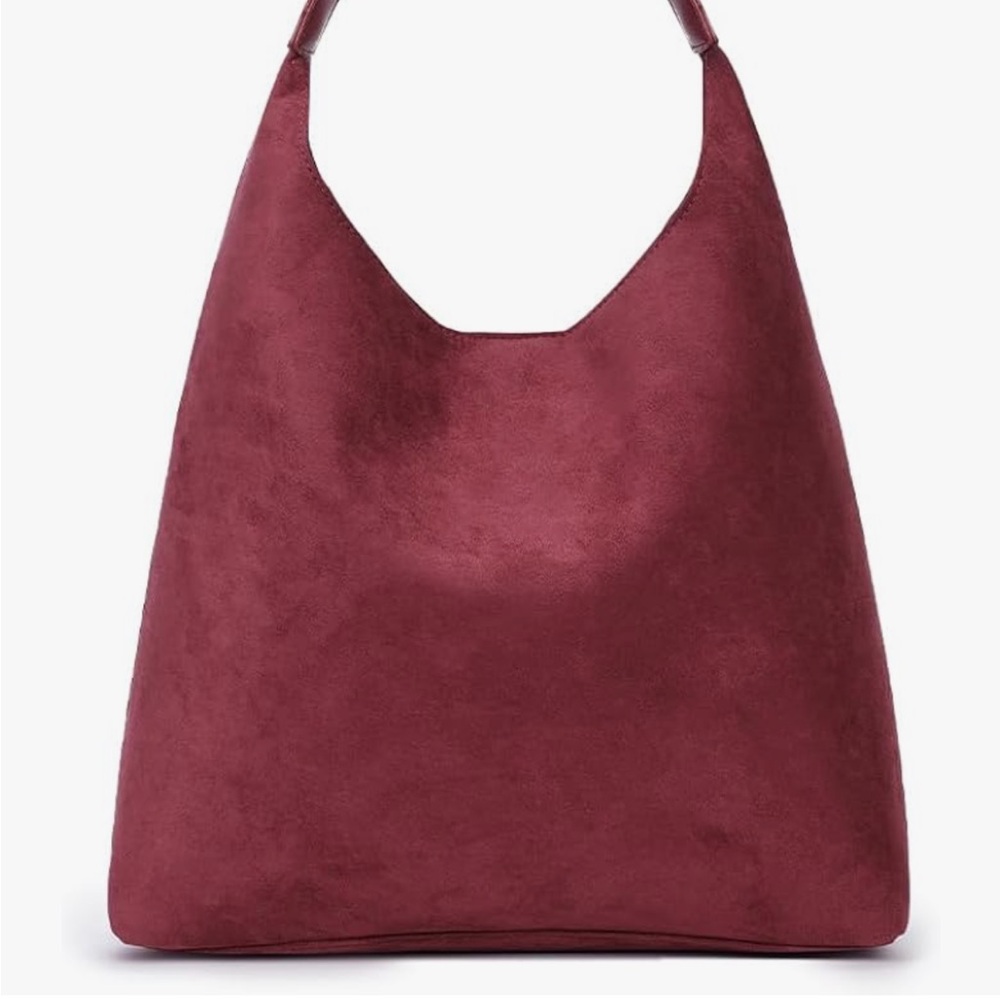 Slouchy hobo suede handbag